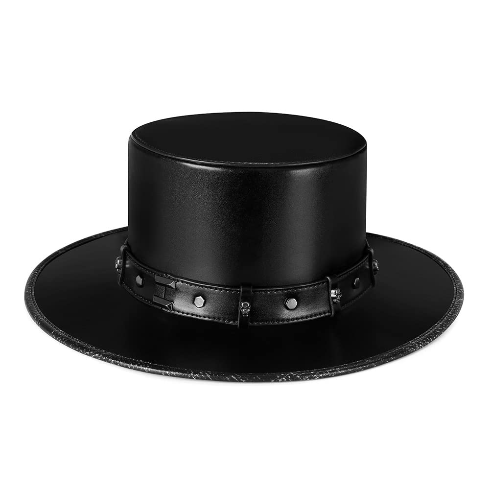 Zwarte Hoge Hoed Steampunk Gouden details Kopen