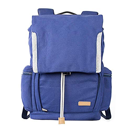 Preisvergleich Produktbild Unbekannt Langlebig Hersteller arbeiten Blau Knapsack Mens Rucksack-Fotografie-Kamera Segeltuch-Rucksack Beutelgröße (Color : Blue, Size : S)