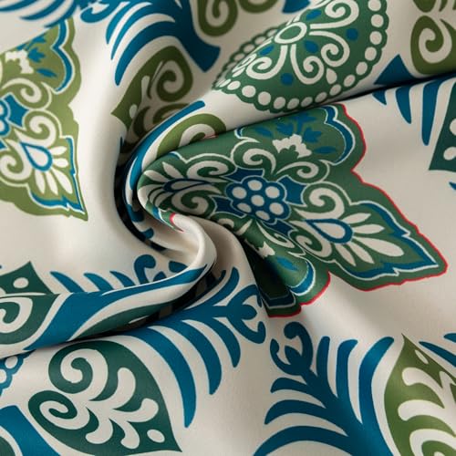 Image of 80% Blackout Curtains for Bedroom, Geometry Window Drapes 96 Inch Length for Living Room, Thermal Insulated Grommet Curtains, 2 Panels