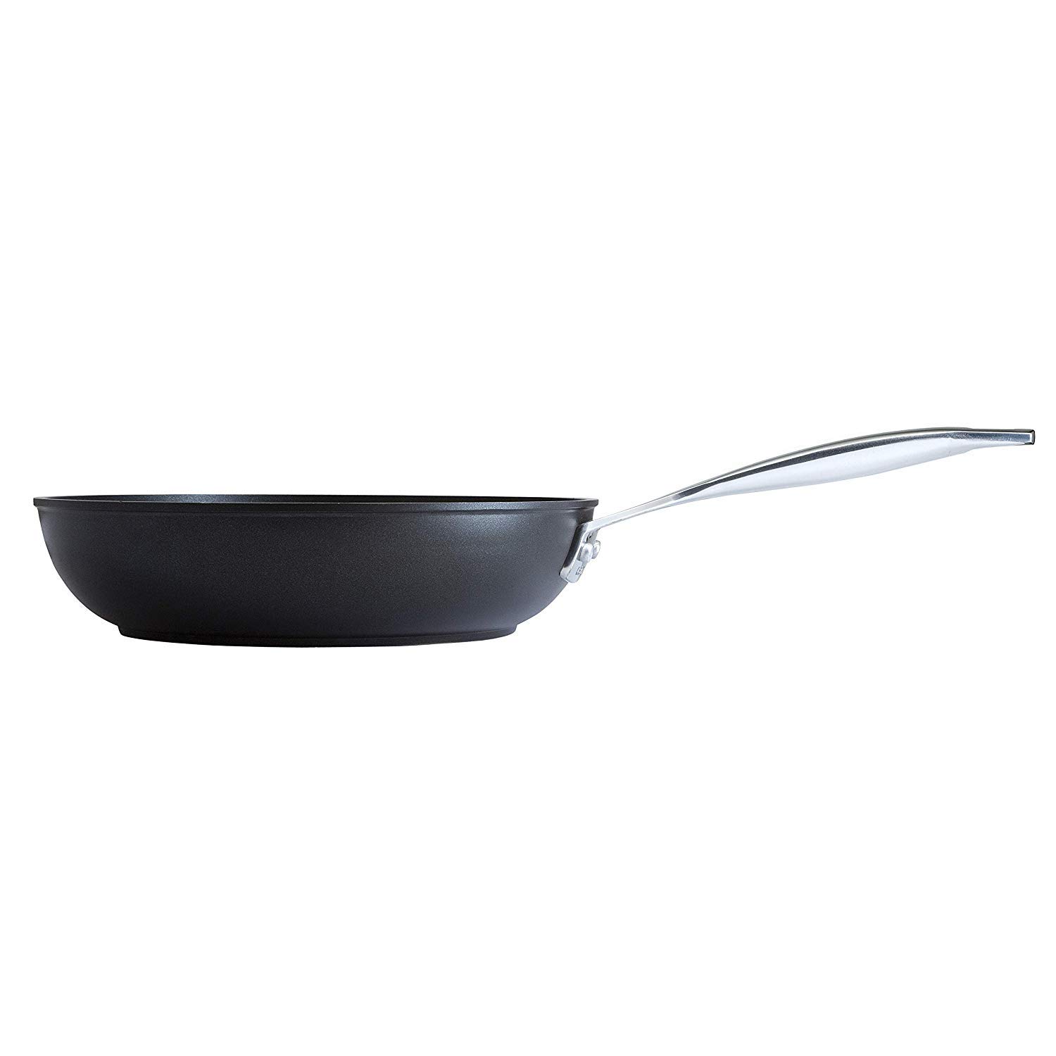 LE CREUSET Sartén alta de aluminio antiadherente, diámetro 24 cm, para todas las fuentes de calor, incluso la inducción, Antracita/Plateado, 51101240010002