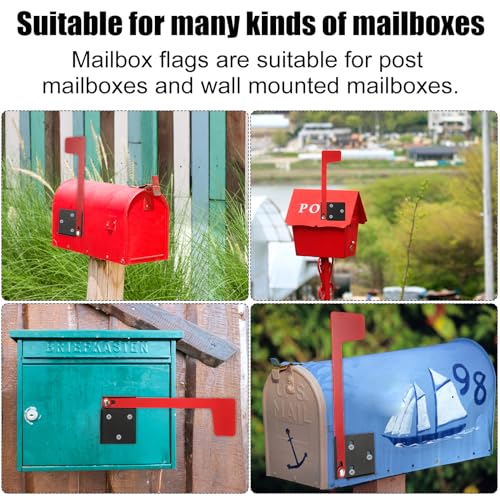 Briefkastenfahne, Professionelle Fahne für Briefkasten Mentales Rote-Fahnen-Ersatzkit Kein Werkzeug Erforderlich Klebe-Briefkasten-Fahne für Wand- und Pfostenmontage