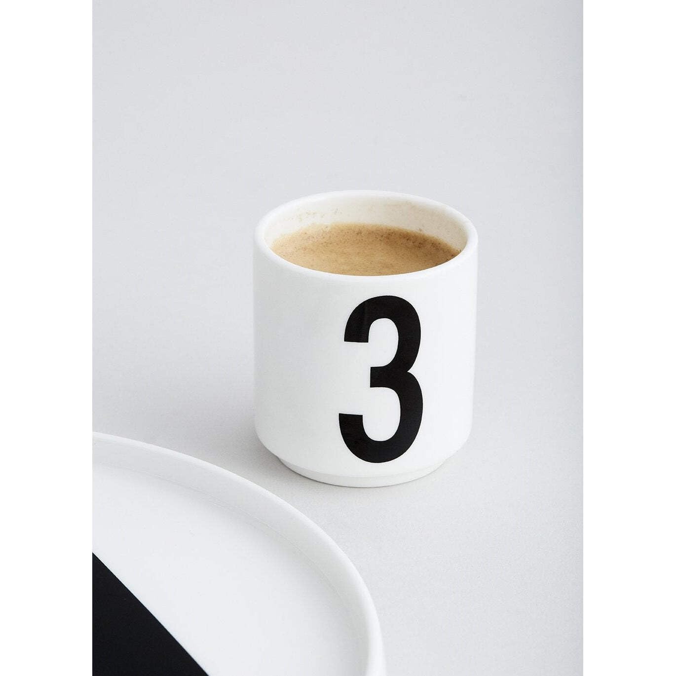 Design Letters Filiżanki do espresso, zestaw 4 filiżanek do cappuccino, mały ceramiczny kubek do kawy do picia espresso, cappuccino, używany jako świecznik, biały