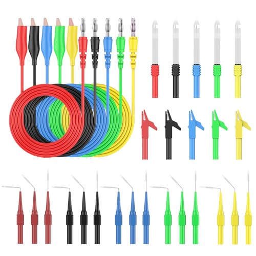 Vibit 30 Pcs Back Probe Kit Automotive, Banana Plug to Alligator ...