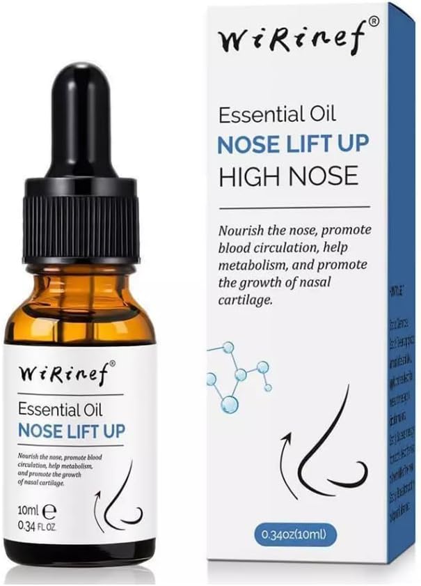 Nose Essential Oil – Natural Rhinoplasty Enhancer, Collagen Firming Moisturizing Serum for Nose Reshaping, Facial Skin Care, Beauty Gift for Women and Men with Wide Noses