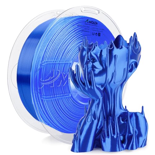 Image of AMOLEN Silk PLA Filament 1.75mm 3D Printer filaments, Shiny Sapphire Blue Filament for 3D Printing, 1kg(2.2lbs) Spool, Compatible with Most FDM Printer(Silk Sapphire Blue)