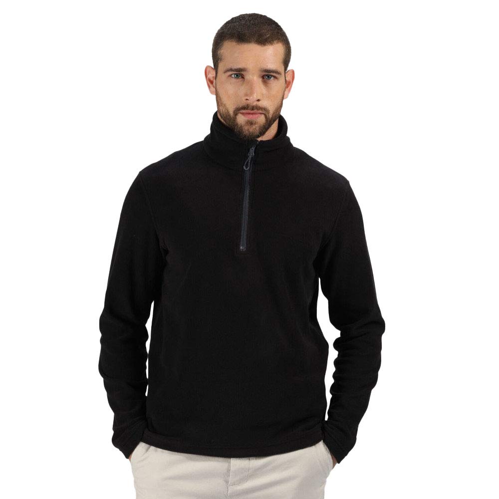 Regatta Professional Men's Honestly Made 100% Recycled Half Zip Fleece Black