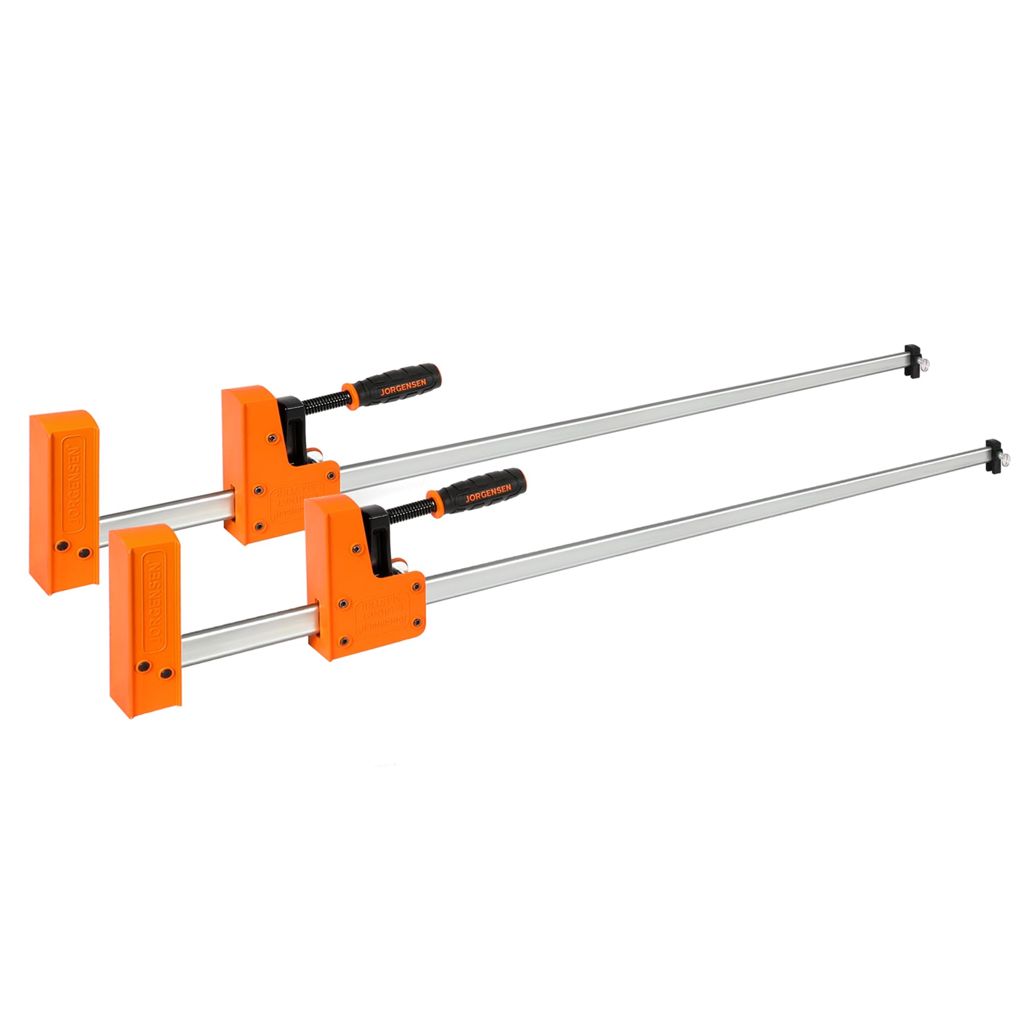 JORGENSEN 48-inch Bar Clamps, 90°Cabinet Master Parallel Jaw Bar Clamp Set, 2-pack