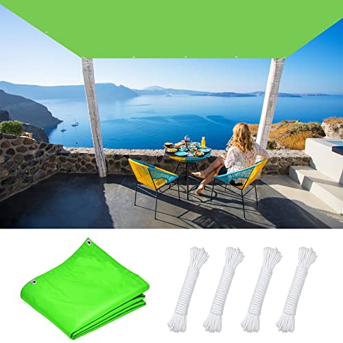 Auvent rectangulaire en toile polyester protectrice avec kit de fixation - 2