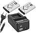 Produktbild 3in1-SET für die Sony FDR-X3000R / X3000 Actioncam - kompatibel mit Sony Akku NP-BX1-2 Ersatzakkus und 4in1 Ladegerät (für USB, microUSB, 220V und Auto)