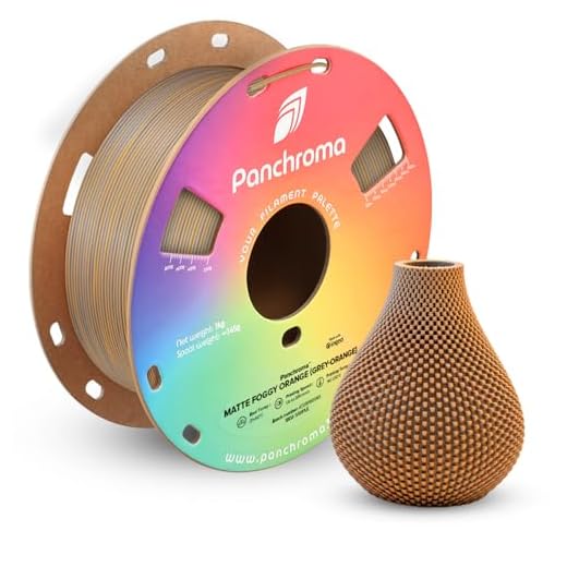 Polymaker Panchroma Dual Color Matte PLA Filament, Matte Foggy Orange (Grey-Orange) 1.75mm 3D Printing Filament, 3D Printer PLA Filament, Fit Most FDM 3D Printers, 1kg Spool (2.2lb)