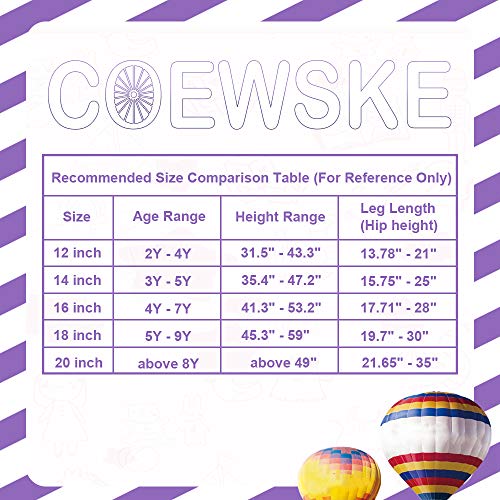 Coewske Kid's Bike Steel Frame Children Bicycle Little Princess Style 12 Inch With Training Wheel (Purple, 12 Inch) #TOP5