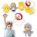 5 Duck Finger Puppets Toys, Soft Rubber Bath Animal Head finger Toys, Birthday Party Supplies Favors for Kids toddlers Boys Girls (Ducks_KB06)