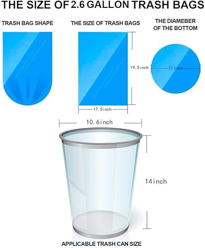 Miniatura 3 de Bolsa de basura pequeña de 2.6 galones, bolsas de basura para baño, bolsas de basura para dormitorio, hogar, cocina, 80 unidades, bolsa de basura de