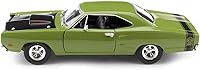 Vista 3 de Motormax 1969 Dodge Coronet Super Bee, Green 73315AC/GN - Coche de juguete a escala 1/24 fundido a troquel