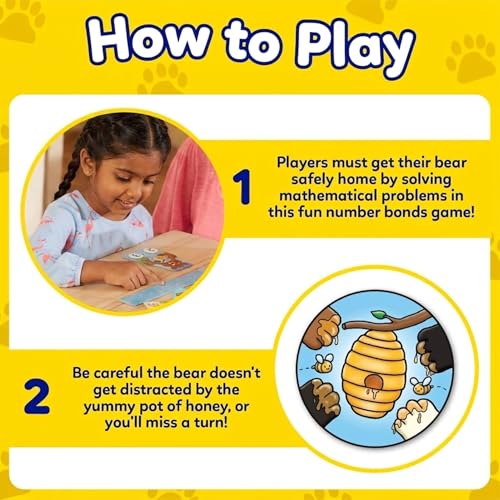 Image of Orchard Toys Number Bears Math Learning Game | Counting Addition Subtraction for Ages 5+ | Educational Board Game | Teacher Tested Learning Tool