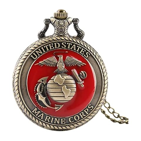 BMKIW Classic Theme Quartz Pocket Watch Souvenir Pendant Fob Clock Cover