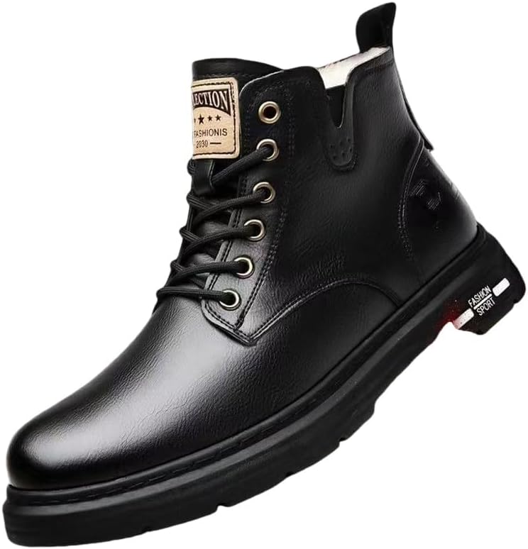 Retro high-top work boots - Men's large-sized fashionable short boots for mountaineering, outdoor activities, travel, suitable for all seasons.