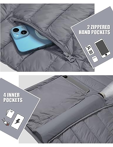 Image of Pioneer Camp Mens Lightweight Packable Puffer Jacket Hooded Insulated Thermal Puffy Winter Jackets for Running Travel