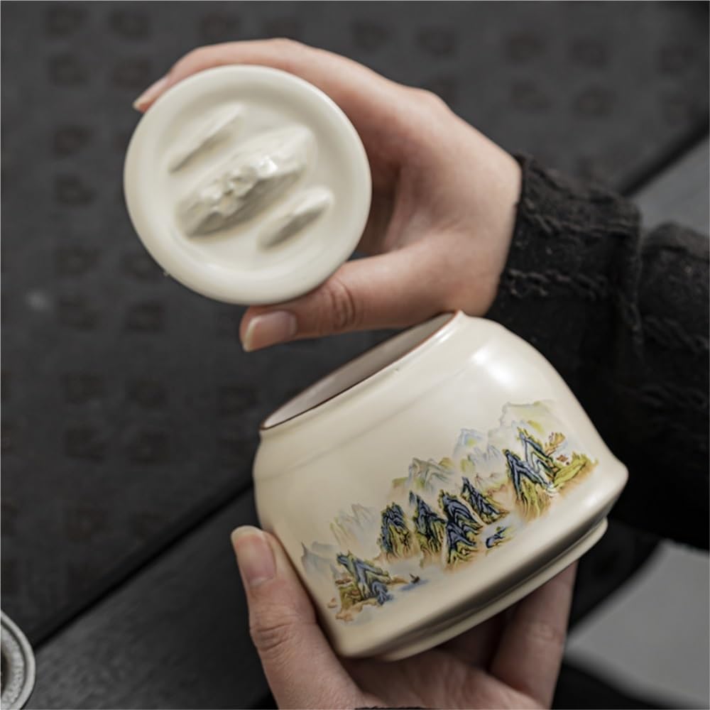 TEESONG Słoiki na herbatę ceramiczne puszki do przechowywania herbaty domowe zielona herbata czarna herbata pojemnik do przechowywania herbaty puszki zamknięte puszki puste puszki pojemniki do