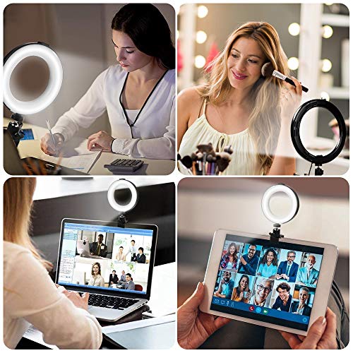 Ringlicht Laptop,Beleuchtungsset Videokonferenz Licht Selfie Ringlampe mit Clip, dimmbare Leuchte für Fernarbeit… – Bild 8