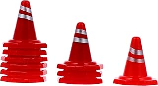 Totority 20 Pçs Caixa De Areia Barricadas Sinal De Trânsito Em Miniatura Cones Vermelhos Sinais De Trânsito Crianças Brinquedos Esportivos Brinquedos Em Miniatura Brinquedos De Futebol