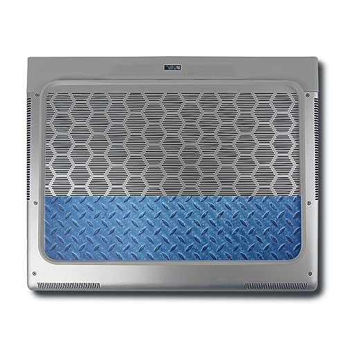 Image of MightySkins Carbon Fiber Skin Compatible With Alienware X16 R1 (2023) Full Wrap Kit - Blue Gridiron | Protective, Durable Textured Carbon Fiber Finish | Easy To Apply & Change Styles | Made in the USA