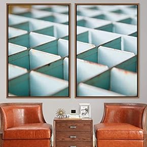 signwin 2 Piece Framed Canvas Wall Art Solid...
