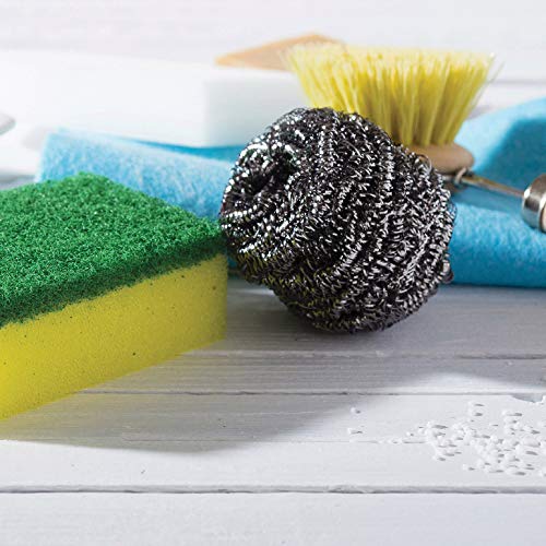 Image of HIC Kitchen Scouring Pad and Dish Scrubbers, Set of 6, Non-Scratch