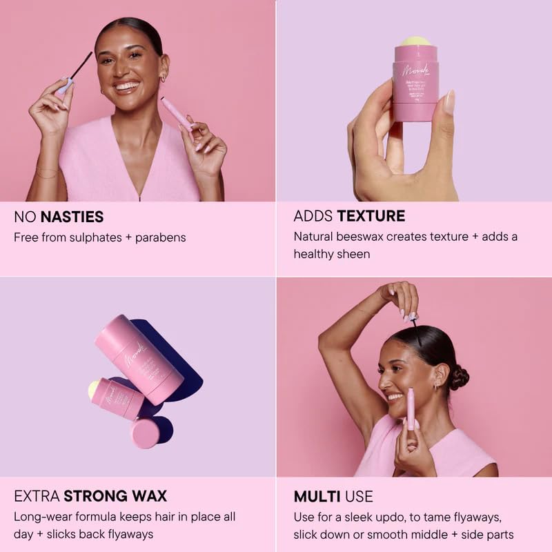 Mermade Hair Fly-Away Kit, Hair Styling Duo, Frizz Control, Smoothing, 15g Gel Wand & 75g Wax Stick - Image 4