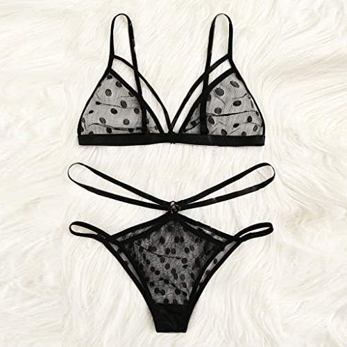 Dessous Set 2-teilig BH + Slip - Spitze Push-Up Unterwäsche Damen