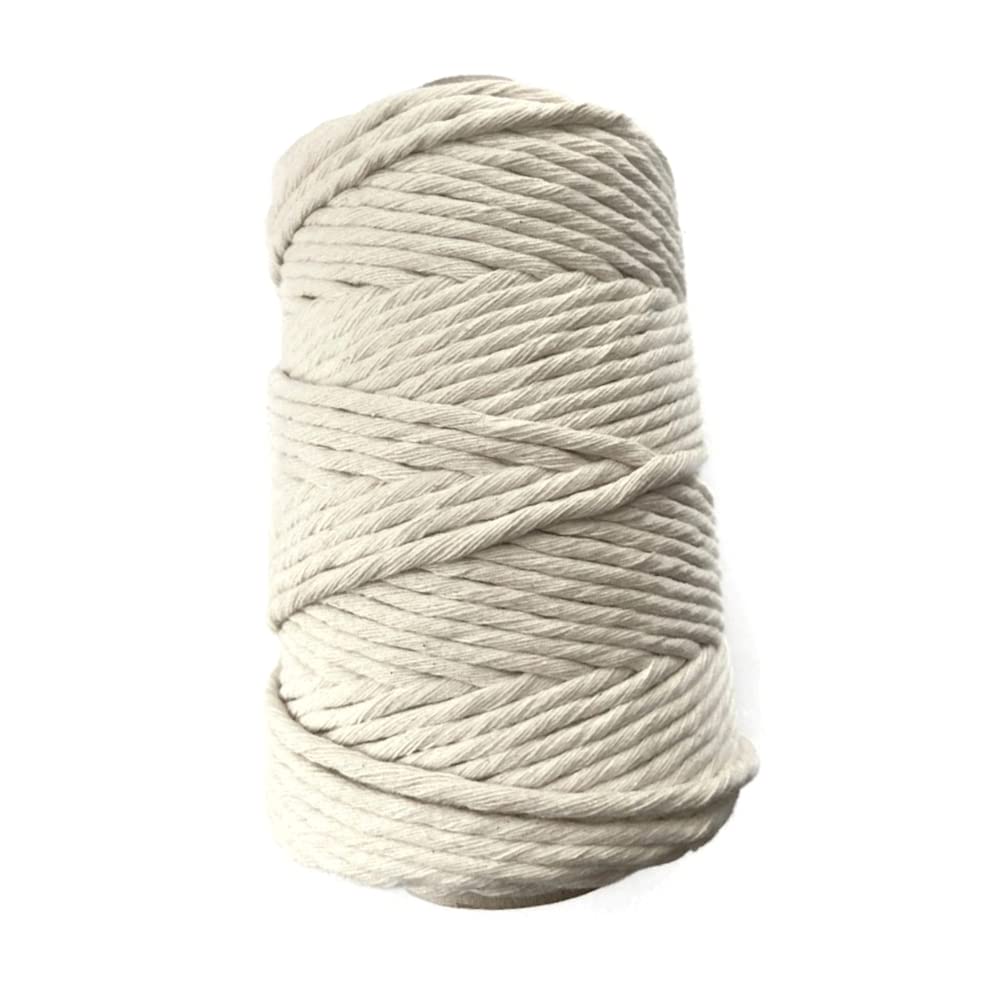 Soladirect Natural Premium Undyed Macrame Cord, 50 M / 164 Ft Of 5 Mm Thick Cotton Thread Yarn Macrame Rope For Wall Hangings, Plant Hangers, Diy Crafts, Home Decorations, Gift Wrapping (Reel)