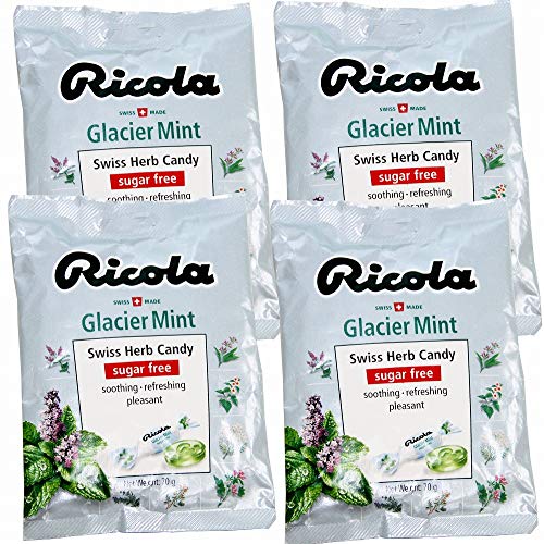 リコラ グラッシャーミント ハーブキャンディー 1袋70g 4袋セット 合成香料着色不使用