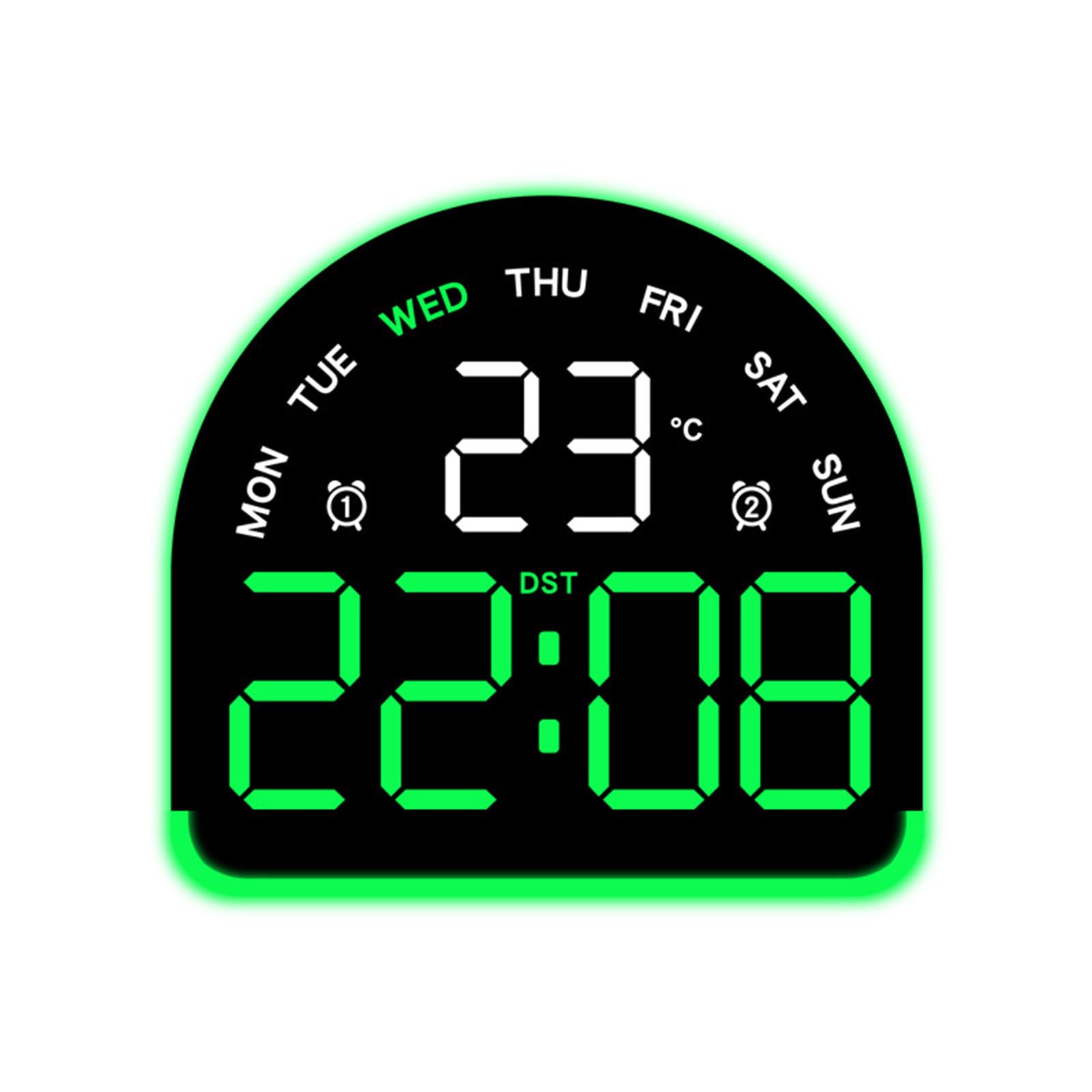 Tsophreniq Alarm Clocks Bedroom Digital Desk Clock for Bedside Nightstand Digital Alarms with Day of Week Temperature Alarm for Bedroom