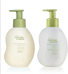 Mamãe e Bebê Shampoo e Condicionador, Kit para Cabelos Macios e Cheirosos, 200ml cada