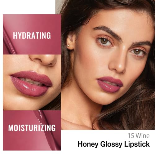 Image of evpct Wine Honey Lipstick Tinted Lip Balm Oil Stick for Women, 15