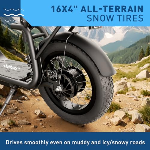 Image of Hiboy U2 Pro Electric Scooter for Adults with Seat & Basket, 810W Motor, 25MPH & 34Mi Range, 16 inch All-Terrain Tires, Dual Disc Brakes, UL Certificate Off-Road E-Scooter