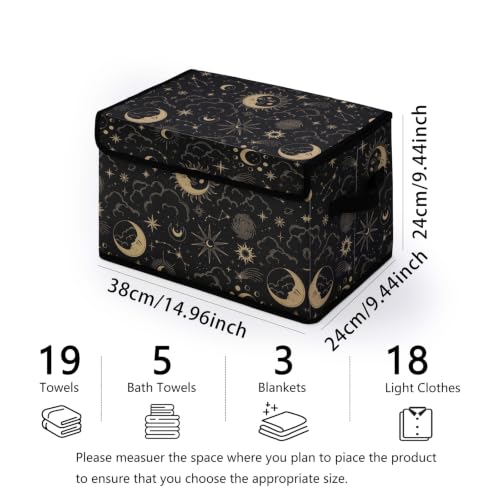Image of Fabric Storage Bins with Lids,Under Bed Storage Containers 3Pack | Stackable Clothes Storage Bins with Lids,Closet Organizers Fabric Box for Home and Office,Blanket Clothes Organizers