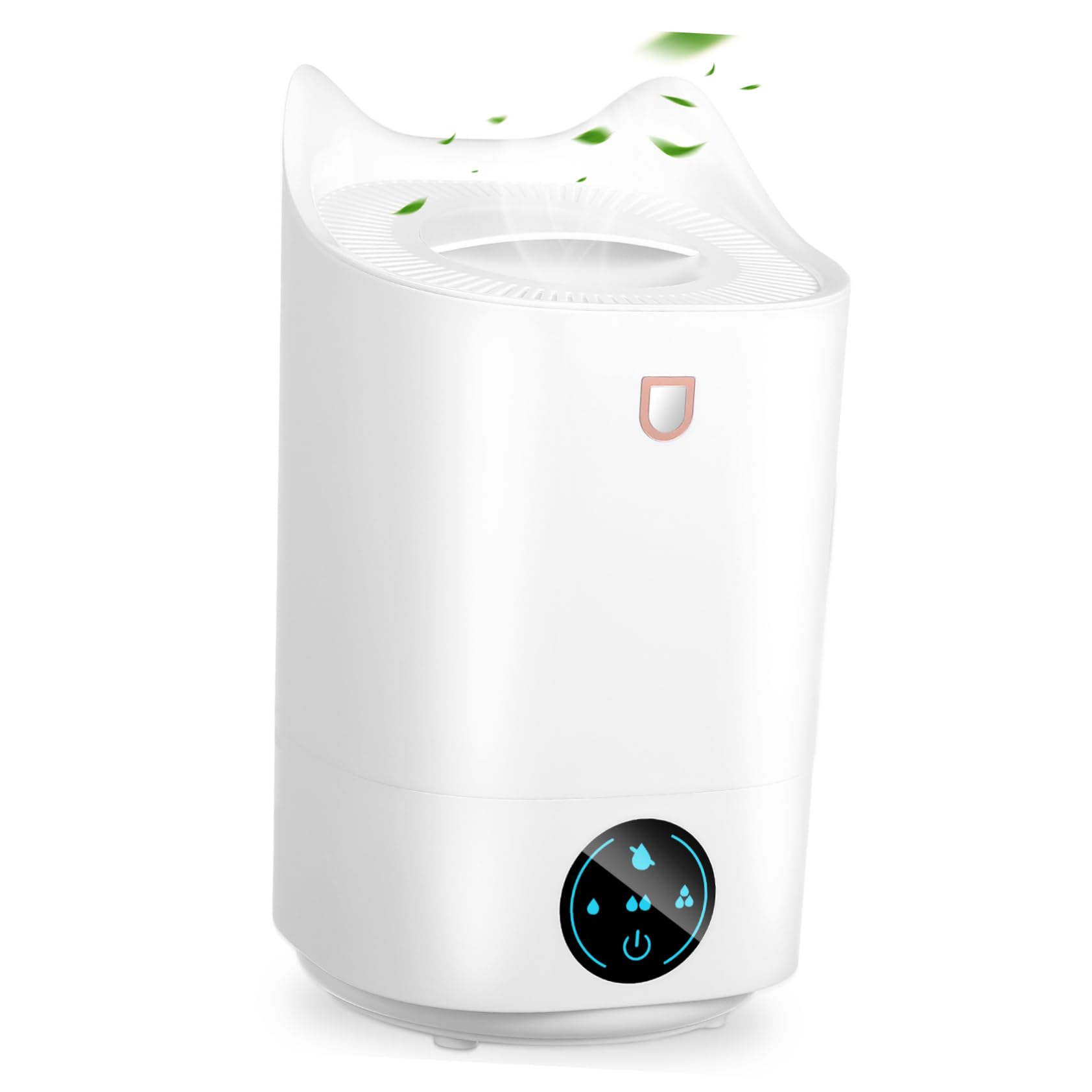 Umidificatore 3.1l Bianco in Plastica Portatile per Ufficio | Spegnimento Automatico, Design Minimalista, Uso su Scrivania e Ambienti Interni