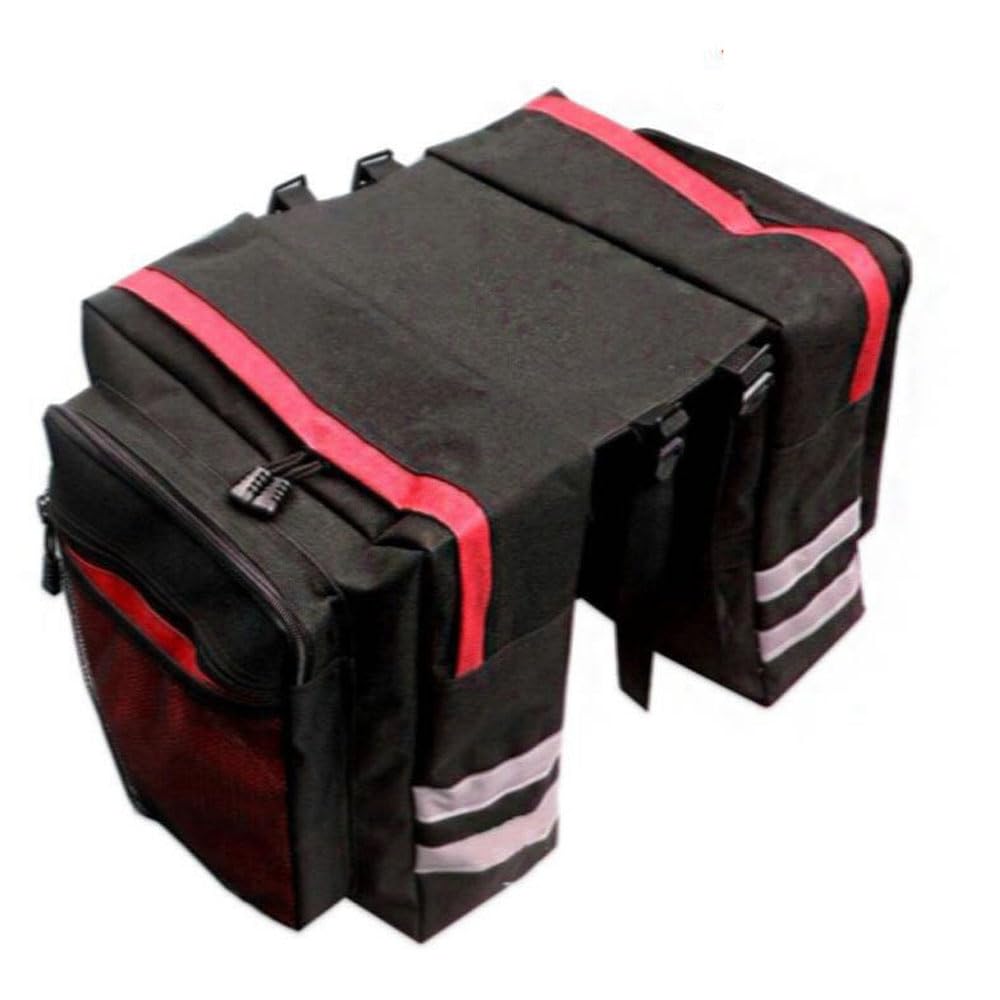 Hosoncovy Large Capacity Bike Raer Rack Luggage Bag Bicycle Trunk Bag Cycling Rear Seat Pack with Multi Pockets for Road Mountain Cycling (Red)