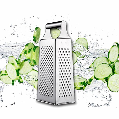 WSKTOP Rallador de 4 lados acero inoxidable