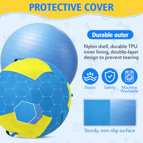 Image of 25 Inch Heavy Duty Herding Ball for Large Dogs with 3 Handles - Anti-Burst Agility Toy & Tear-Resistant 1000D Oxford Cover, Outdoor Agility Training & Tug Play for German Shepherds & Rottweilers