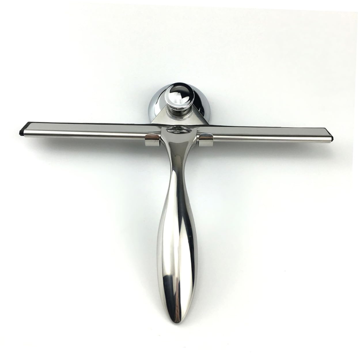 3 Piezas Limpiacristales de Acero Inoxidable para Ducha con Ventosa y Ganchos Raspador Resistente para Mamparas y Azulejos Herramienta de Limpieza para Baño Mango Equilibrado