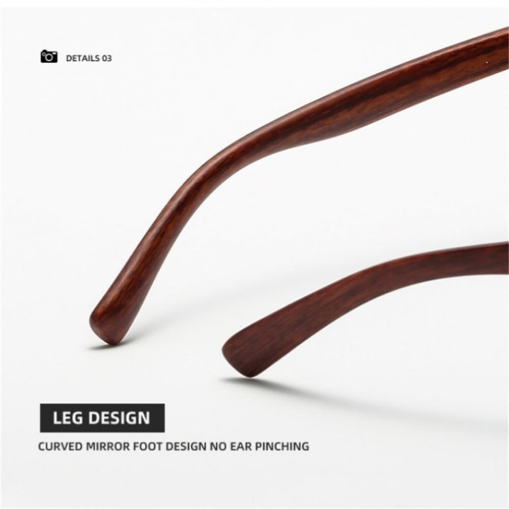 Vintage-Sonnenbrille mit quadratischem Rahmen für Damen und Herren, trendiger Retro-Stil, Holzmaserung, Kunststoffrahmen