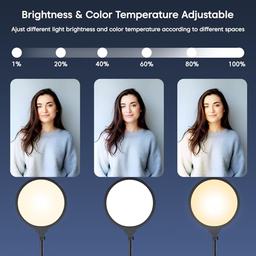 Image of Sounce Adjustable LED Video Light with Extendable Stand | 120 LEDs | 1455 Lumens | 5 Colour Temperatures 3200K-5600K | for Photography, Live Streaming & Content Creation