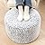 AbunHeri Stuffed Pouf Ottoman, Ottoman Pouf for Living Room Bedroom Floor Storage Pouf Footstools, Round Foot Rest Stool 20"x20"x12" with Filler (Grey White)