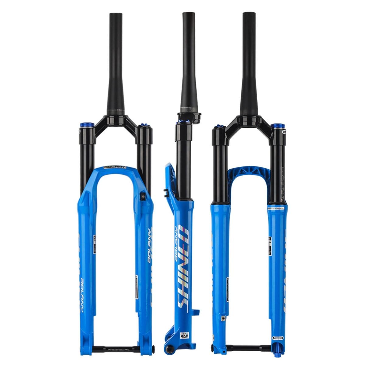 WIQUYBML Mountain Bike Air Suspension Fork 27.5 29 1-1/2'' Tapered Rebound Bikes Front Forks Travel 120mm Thru Axle 15x110mm Adjust Disc Brake