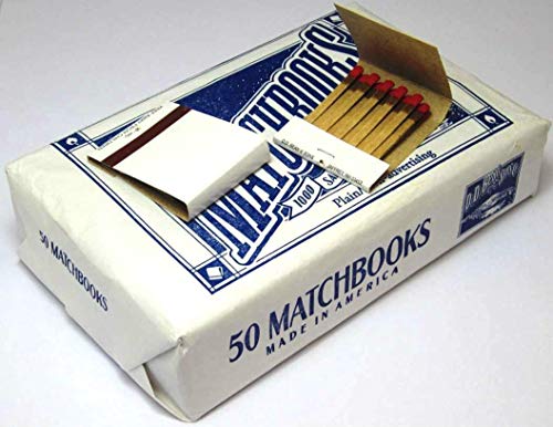 Image of 1200 Matchbooks, White, for Wedding Birthday Wholesale, Made in America (24 packs of 50)