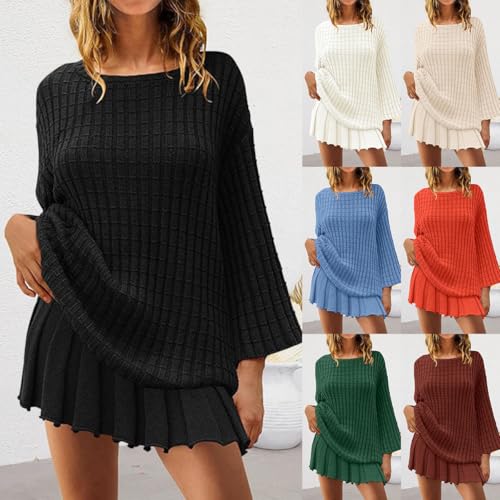 Robe pull femme ensemble 2 pièces chaud pour éviter le froid avec élégance - 2