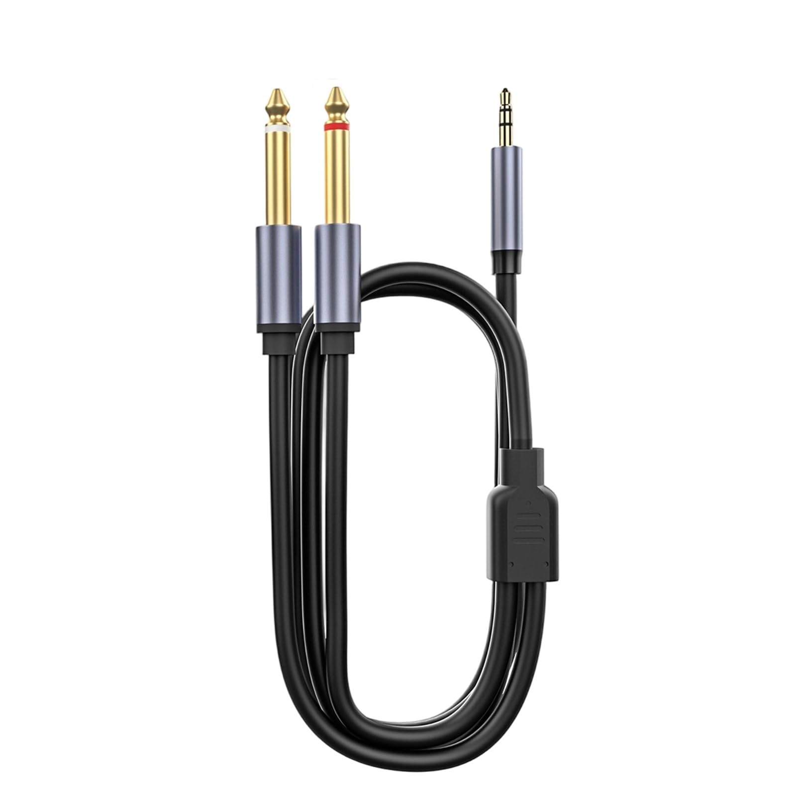 Cable de 6,35 mm divisor 1 a 2 para tocar en directo conectando tu guitarra a la mesa y al ampli 6