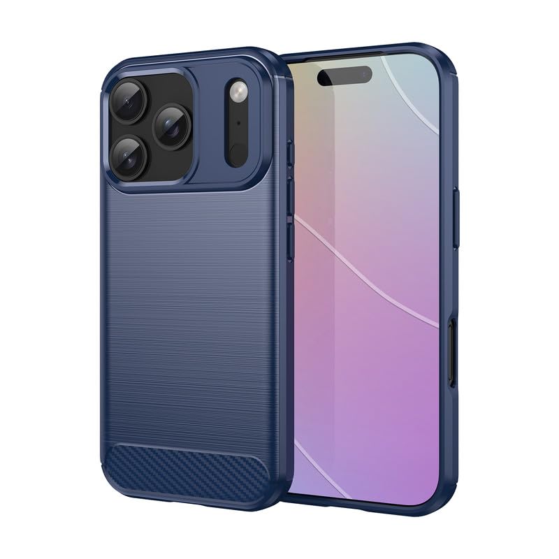 Image of Hybrid Carbon Fiber Back Case for iPhone 17 Pro (Blue)
